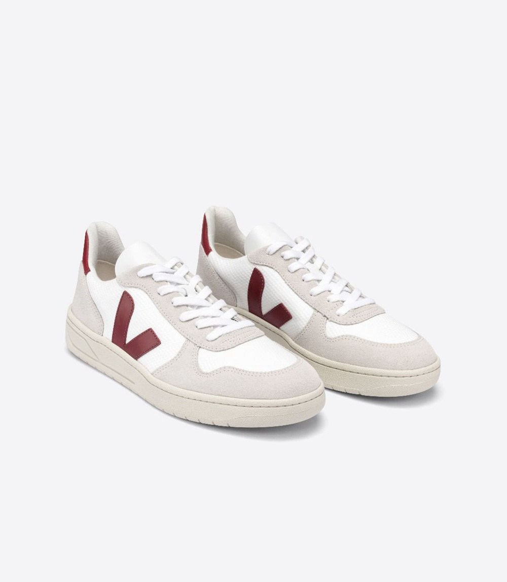 Veja Trainers Mens White/Beige - V-10 B-mesh - TNVH-03768